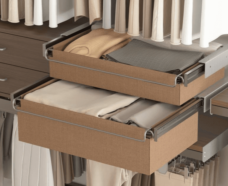 Shelf fabric drawer basket for folded clothes