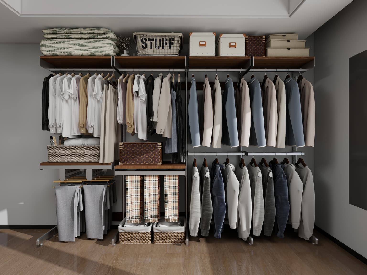 Real bedroom wardrobe case