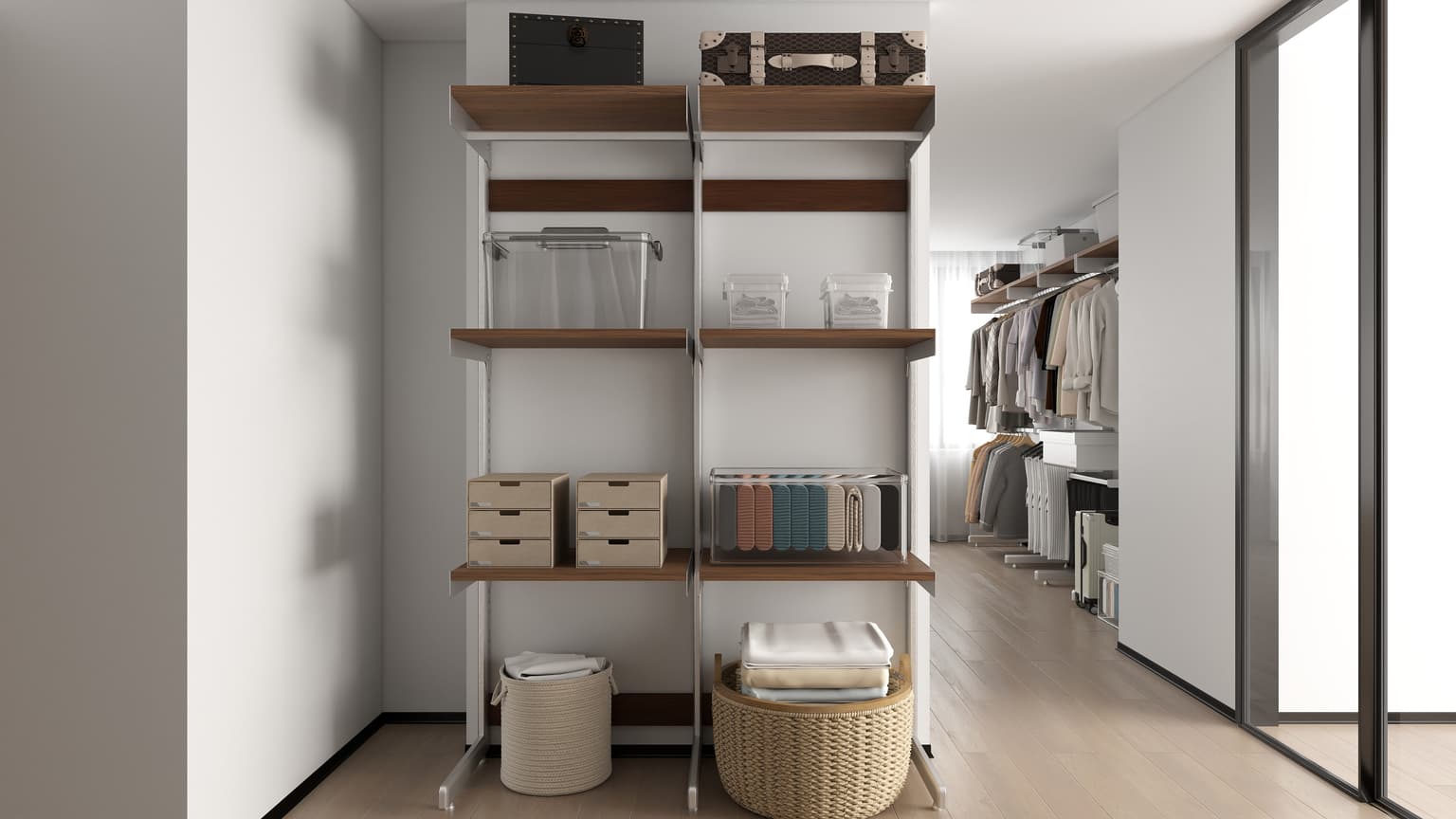Real shelf and wardrobe case